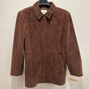 Vintage Cherokee Women’s Brown Suede Leather Jacket NWT Size XL